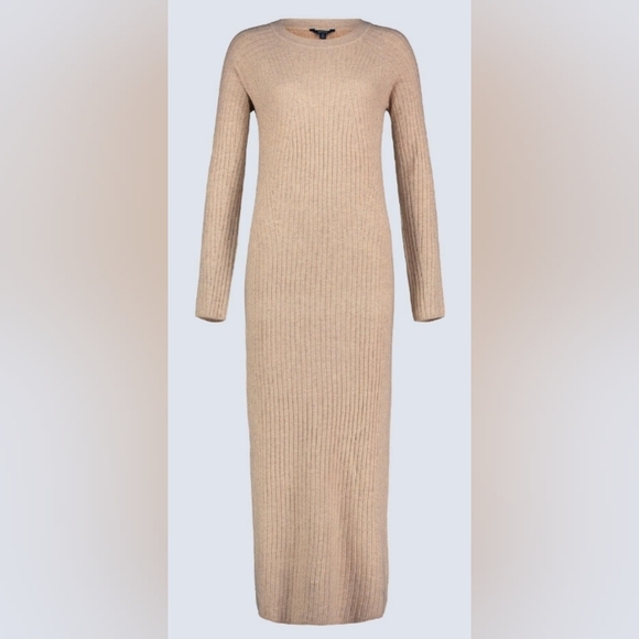 NWT David Bitton Small Elegant Beige Knit Dress - Picture 4 of 9